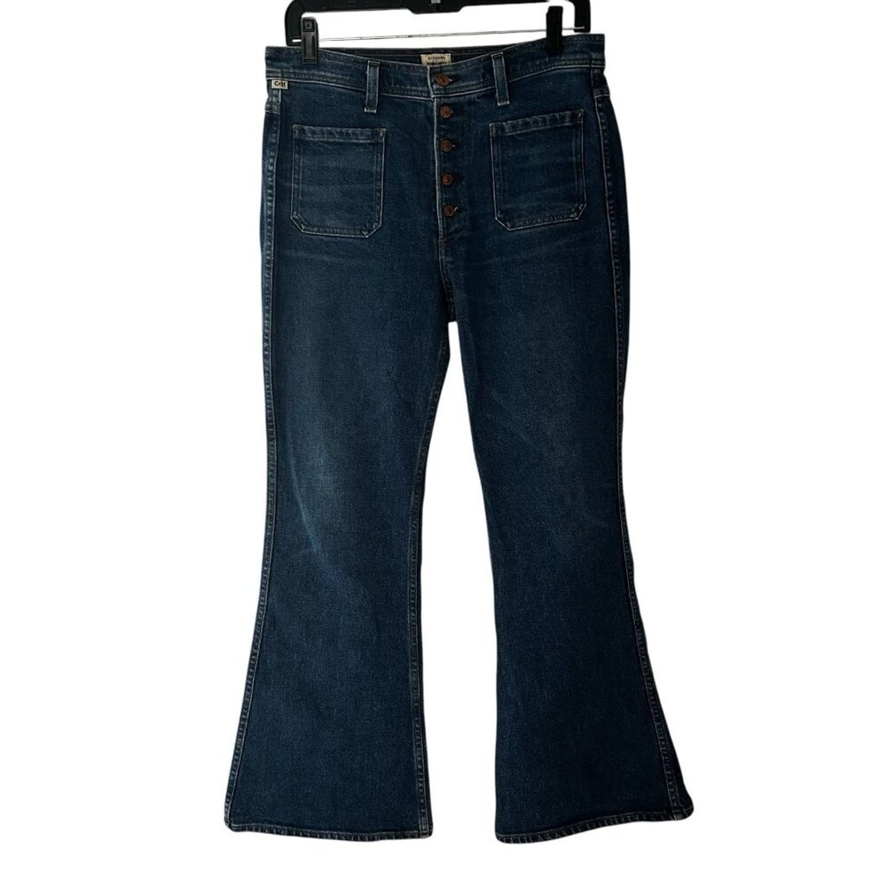Citizens of Humanity 28x29 Maisie Patch Pocket Button Fly Flare Jeans